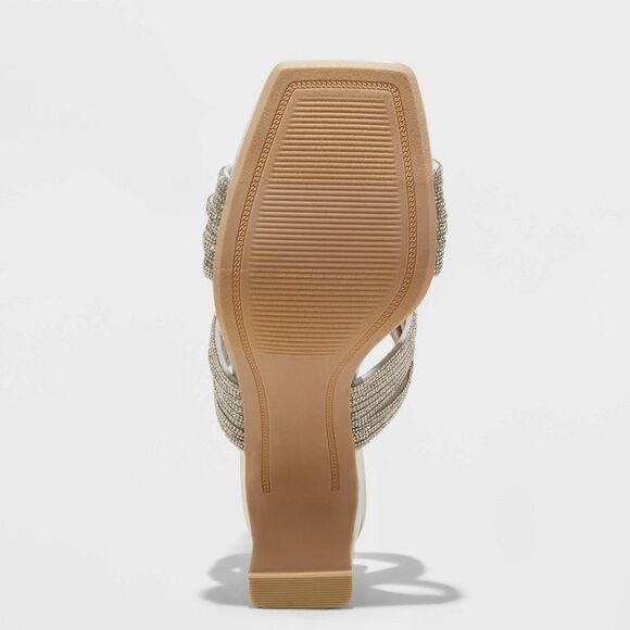 A New Day - Women's Tammy Rhinestone Heels - A New Day Silver  Silver - Picture 4 of 4